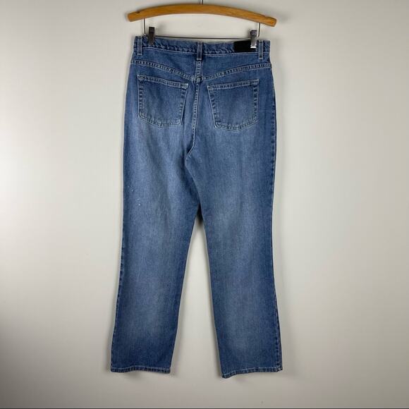 Vintage New York & Co blue 90s high waisted boot cut jeans 12 - Picture 6 of 9